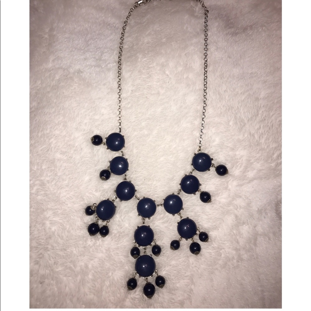 Navy bubble necklace